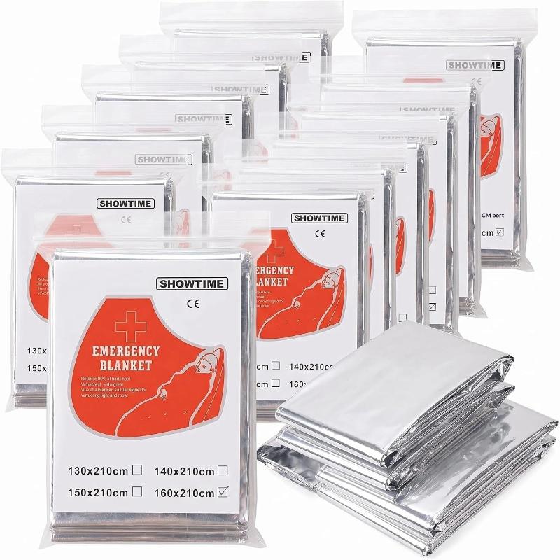 Survival Blanket Reflective - ผ้าห่มฉุกเฉินกันน้ำสะท้อนแสง 5 ชิ้น สำหรับการเอาชีวิตรอดจากแผ่นดินไหวและการผจญภัยกลางแจ้ง