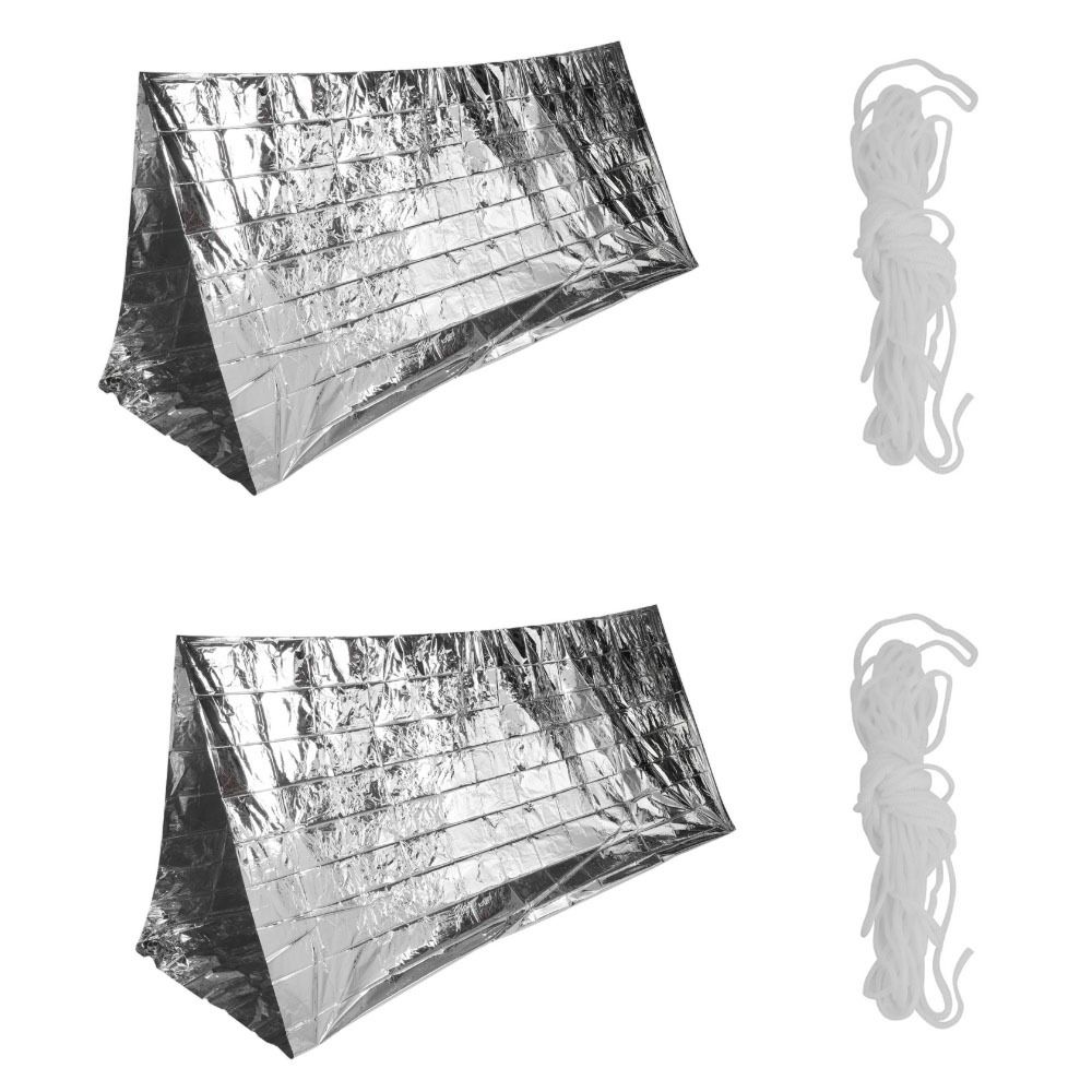 2 ชิ้นผ้าห่มฉุกเฉินสะท้อนแสงที - Survival Blanket Reflective บทวิจารณ์และราคา