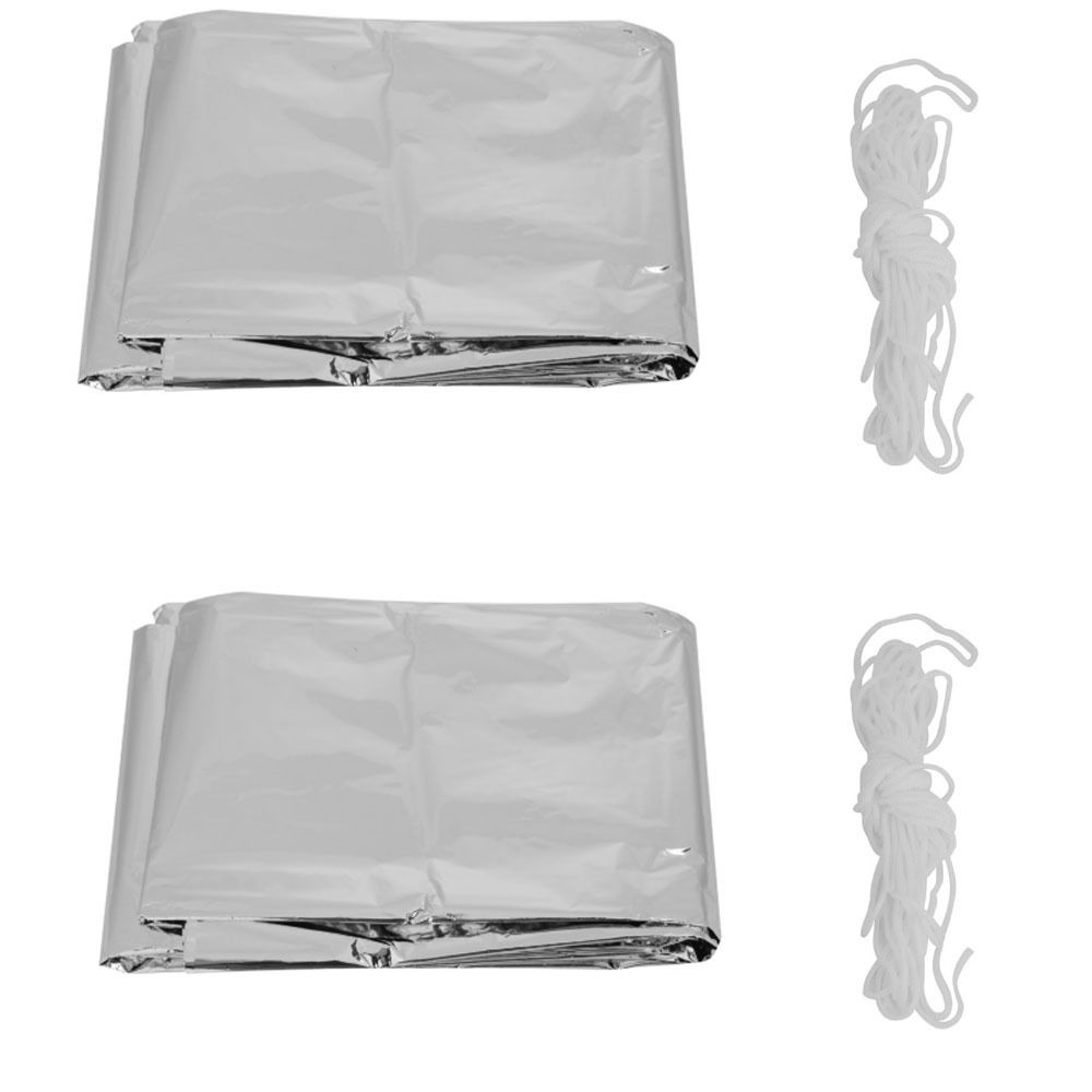 2 ชิ้นผ้าห่มฉุกเฉินสะท้อนแสงที - Survival Blanket Reflective บทวิจารณ์และราคา