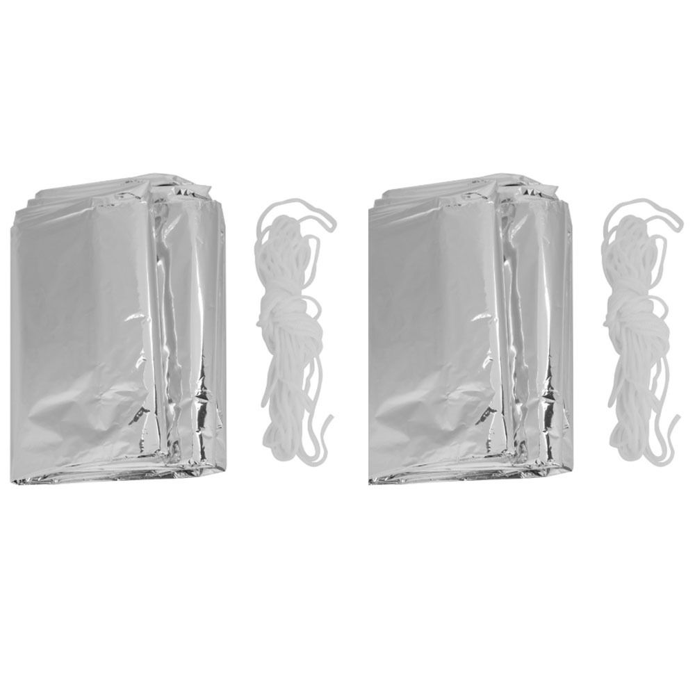 2 ชิ้นผ้าห่มฉุกเฉินสะท้อนแสงที - Survival Blanket Reflective บทวิจารณ์และราคา