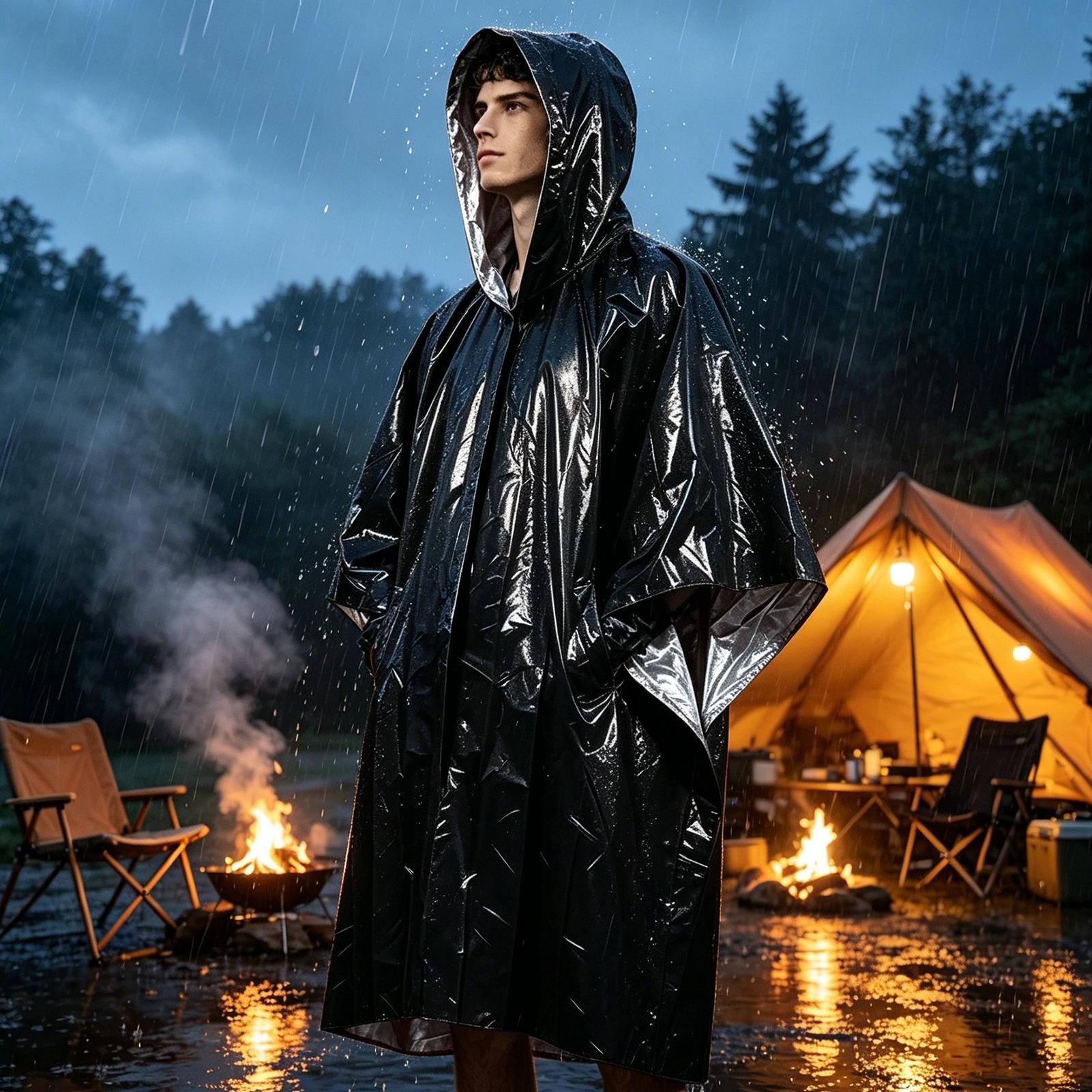 1 ชิ้น เสื้อกันฝนฉุกเฉินกันน้ำ - Emergency Poncho Rain บทวิจารณ์และราคา