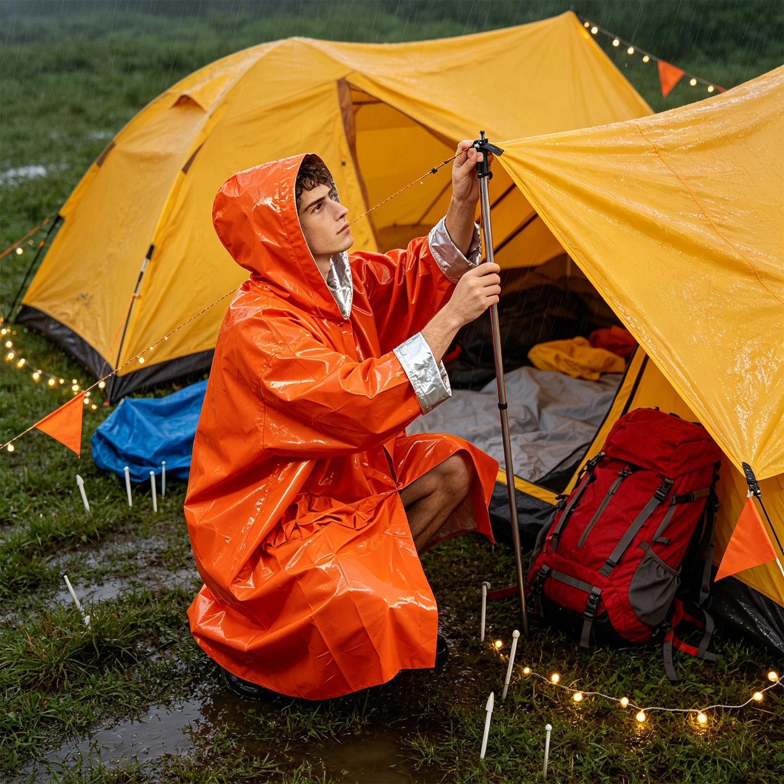 1 ชิ้น เสื้อกันฝนฉุกเฉินกันน้ำ - Emergency Poncho Rain บทวิจารณ์และราคา