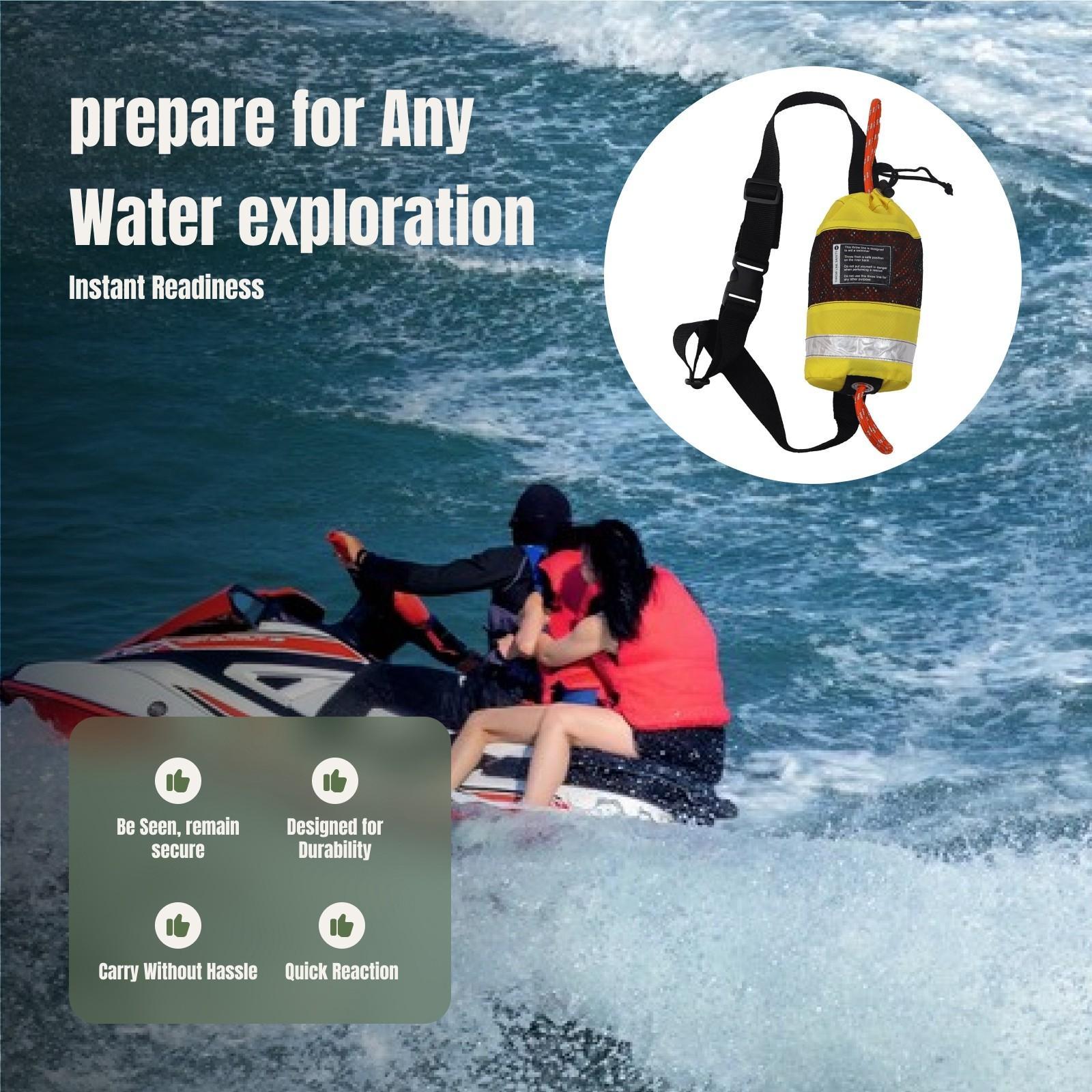 กระเป๋าเชือกโยนสำหรับเรือคายัค - Rescue Rope Throw บทวิจารณ์และราคา