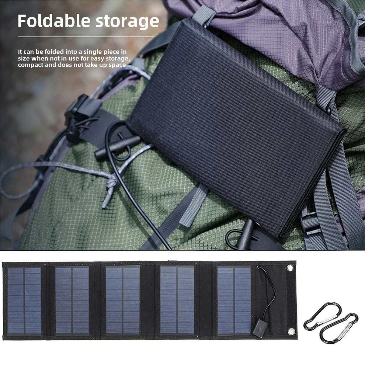 แผงโซลาร์เซลล์แบบพับได้ 25W ที - Solar Emergency Charger บทวิจารณ์และราคา